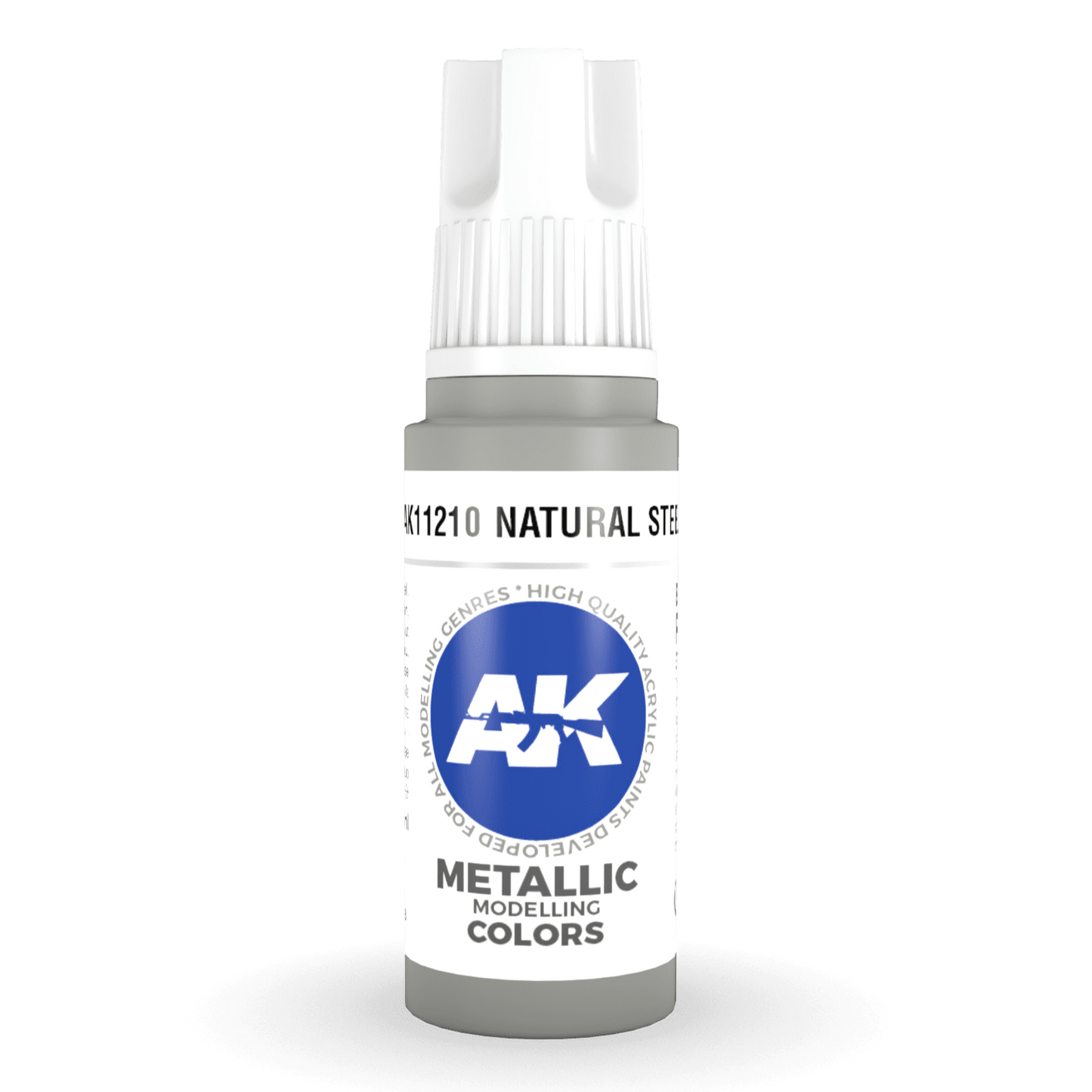 AK Interactive 3rd Gen Acrylic - Natural Steel 17ml AK11210