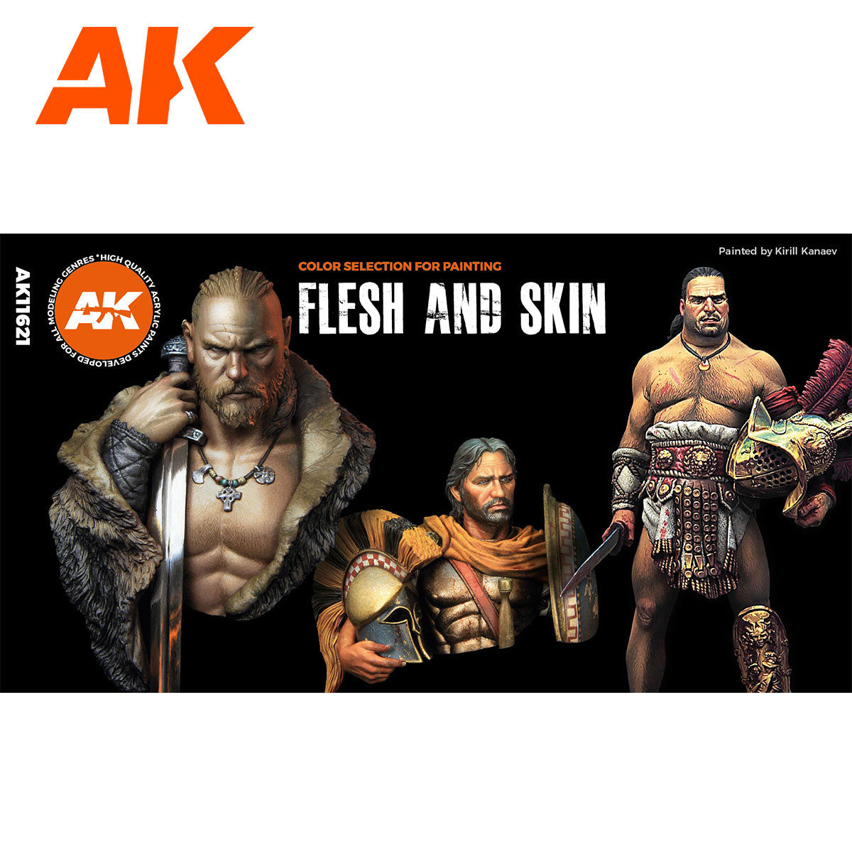 AK Interactive 3rd Gen Figure Paint Set - Flesh & Skin Colors