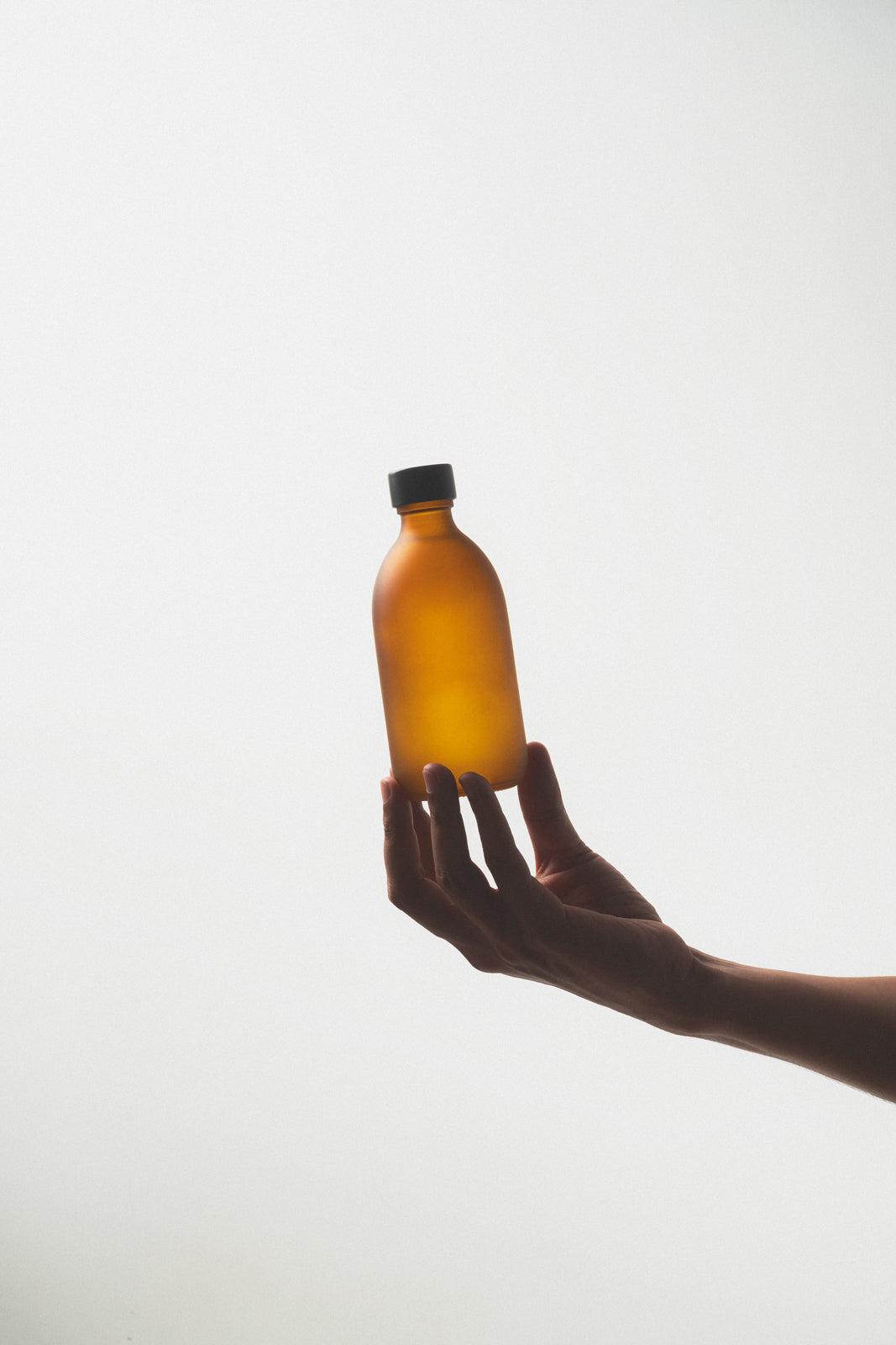 Frosted Amber Bottle and Cap