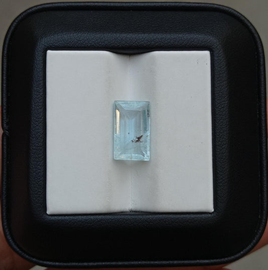 4.25ct Natural Aquamarine Crystal Emerald Cut - 12.4x7.5x5.3mm