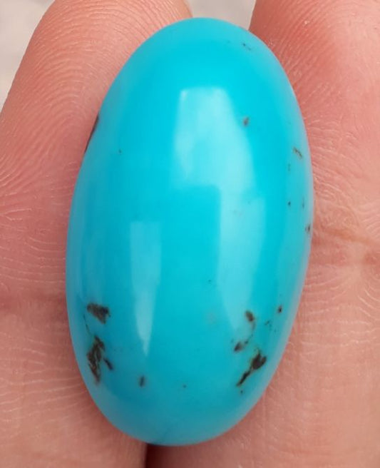 Natural Certified Turquoise - Blue Turquoise - 29.1ct- 26x15mm