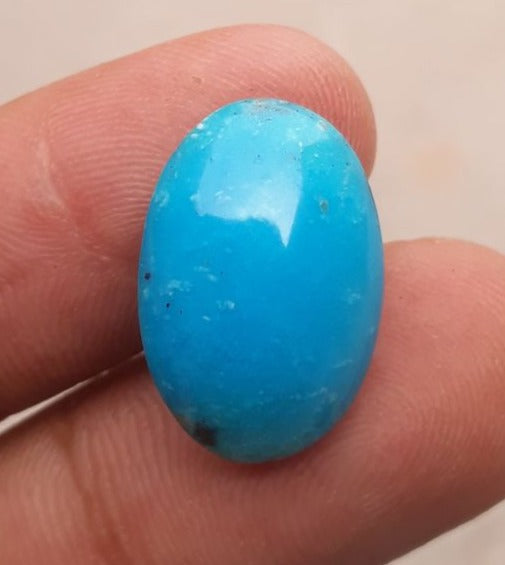 Natural Certified Turquoise - Blue Turquoise - 14.1ct- 20x13mm