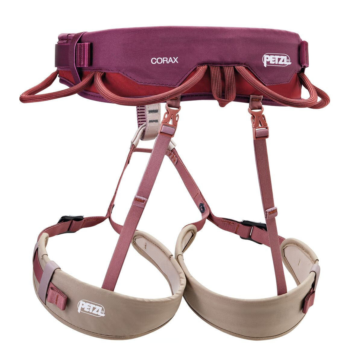 Petzl Corax New Style Climbing Harness - Dark Red