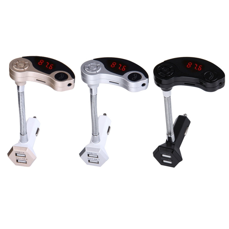 GT86 Dual USB Charger Car Bluetooth FM Transmitter Kit, Support LCD Display / TF Card Music Play / Hands-free, GT86 (Black), GT86 (Gold), GT86 (Silver)