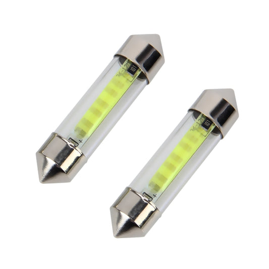 10 PCS 39mm 1W 6000K White Light Car Dome Lamp License LED Reading Light, DC 12V, 39mm
