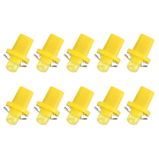 10 PCS 0.4W B8.5 Wedge Instrument Panel COB LED Light Dashboard Gauge Cluster Indicator Lamp Bulb, 0.4W B8.5