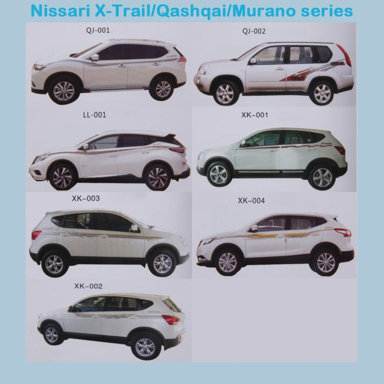 3 PCS SUV Body Decorative Strip Brand Car Streamline Shining Sticker For Honda CRV Nissarl X-Trail/Qashqai/Murano series, Strip Brand Car Streamline Shining Sticker