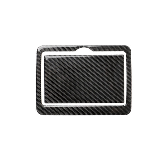 2 PCS Car Carbon Fiber Rear Water Cup Holder Panel Decorative Sticker for Infiniti Q50 / Q60 2014-2020, Rear Water Cup Holder Panel