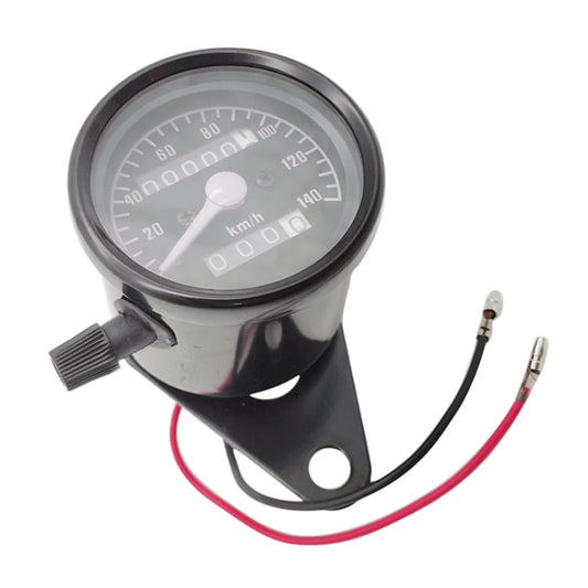 Motorcycle Retro Modified Odometer Speedometer Kilometer, Speedometer Kilometer (Black)