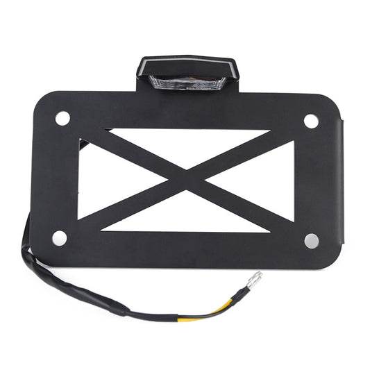 Motorcycle American Cruise Retro License Plate Holder with Light, License Plate Holder