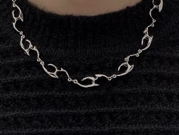 New Irregular Shaped Metal Necklace