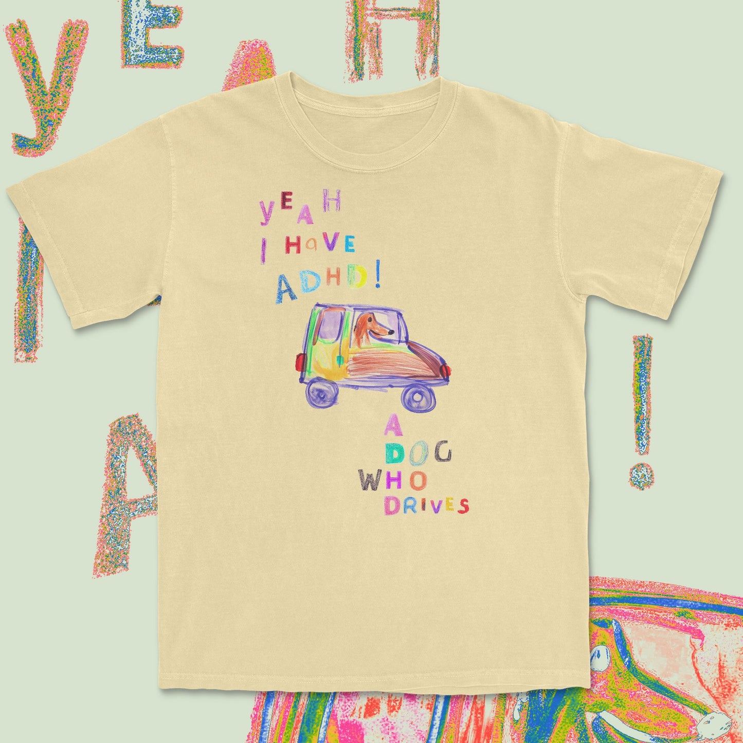 a dog who drives - t-shirt
