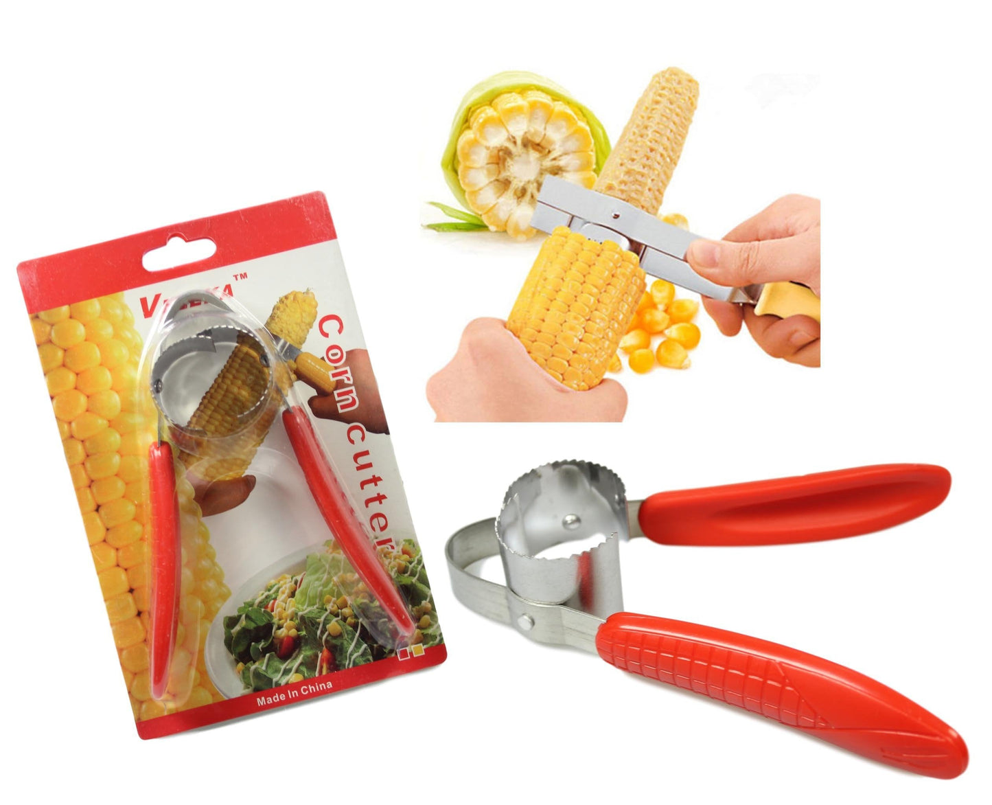 Easy OneStep Corn Peeler Cutter Efficient Kitchen Gadget