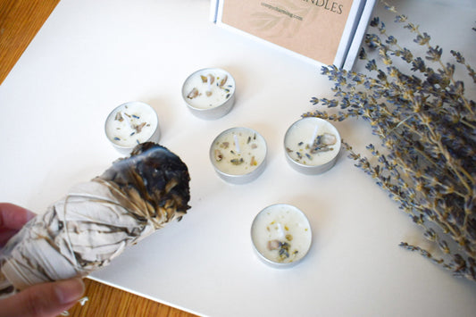 Cleansing Spell Soy Tea Light Candles