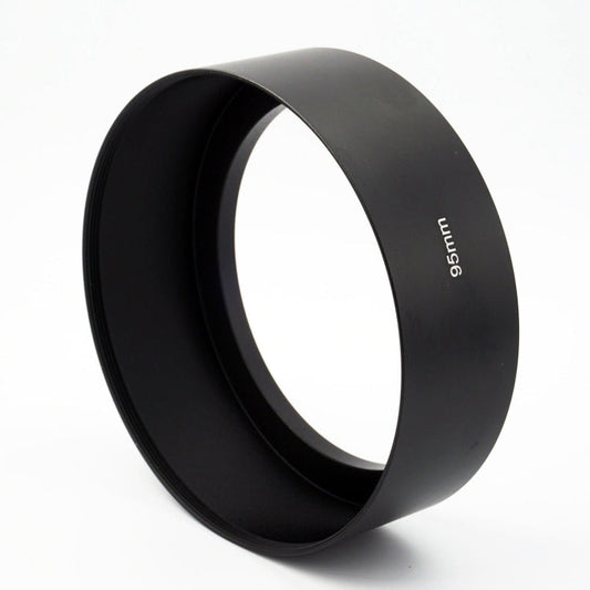 95mm Thread Type Straight Tube Full Metal Lens Hood Shade for Medium Telephoto Lens, 95mm