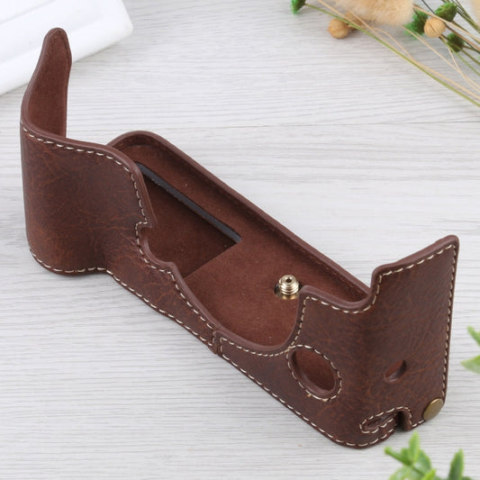 1/4 inch Thread Litchi Texture PU Leather Camera Half Case Base for FUJIFILM X-T4, For FUJIFILM X-T4 Litchi