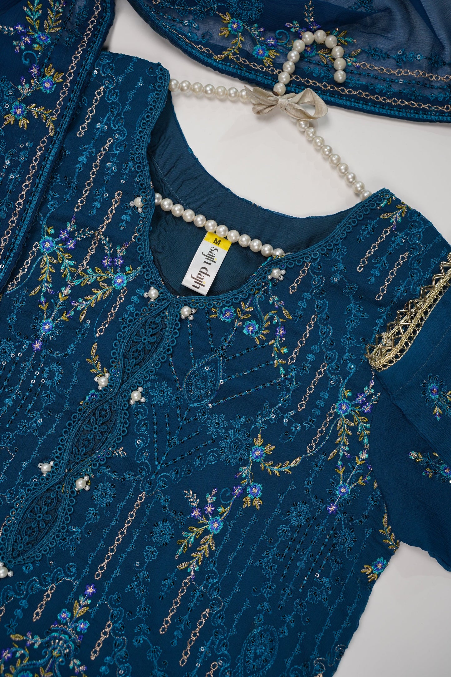 Husan e Jahan - Luxury Chiffon Outfit with Chiffon Dupatta - Ready to Wear - HEJ-V4-D2