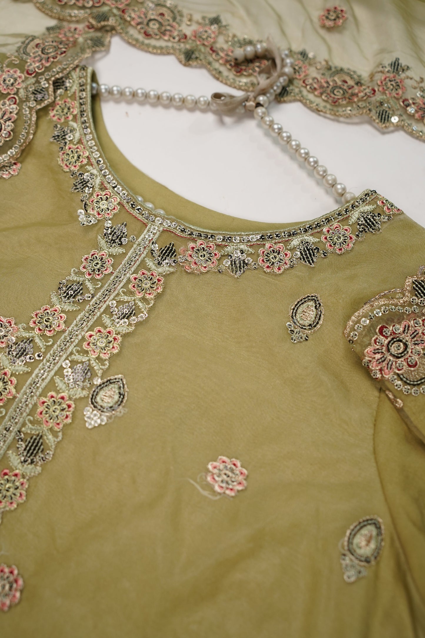 Tehwar - Luxury Organza Outfit - Festive Collection - Ready to Wear - TEHV8D4