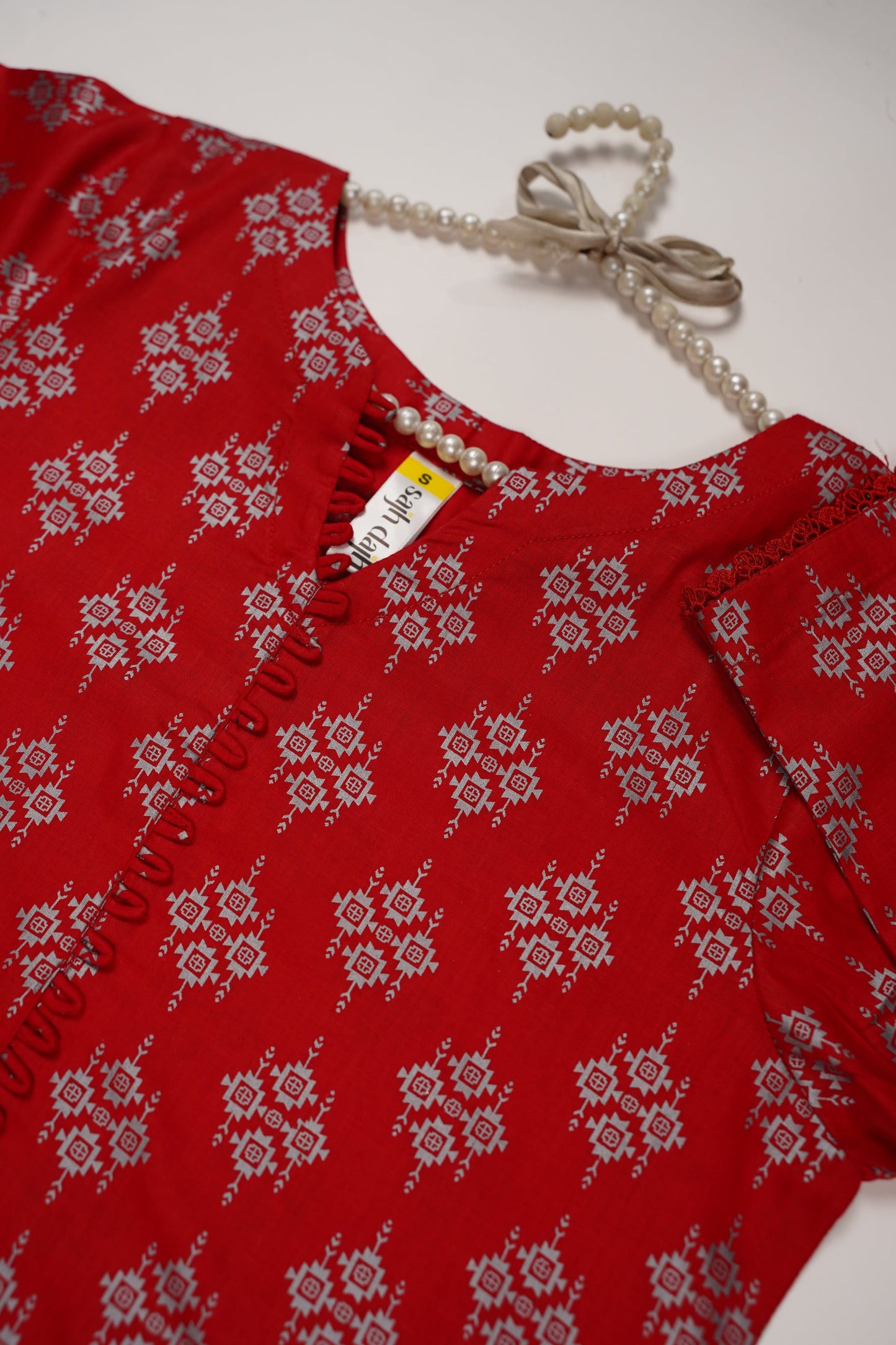 Rozi - Printed cotton Outfit - Ready to Wear PD121 red