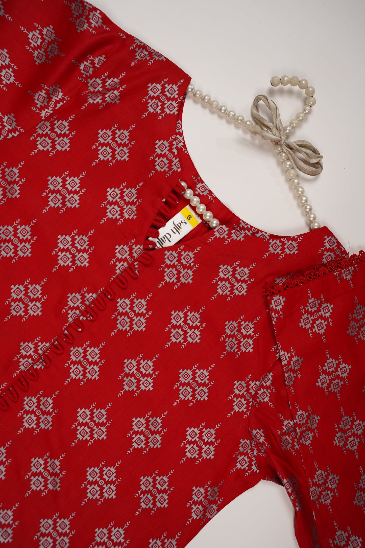 Rozi - Printed cotton Outfit - Ready to Wear PD121 red