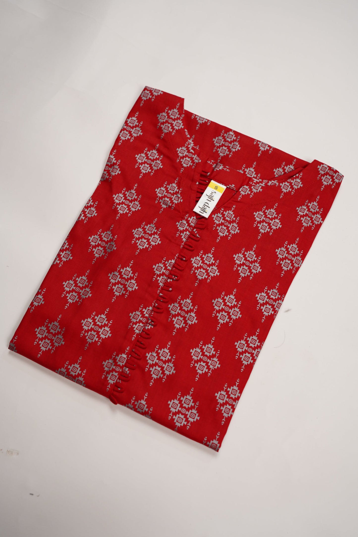 Rozi - Printed cotton Outfit - Ready to Wear PD121 red