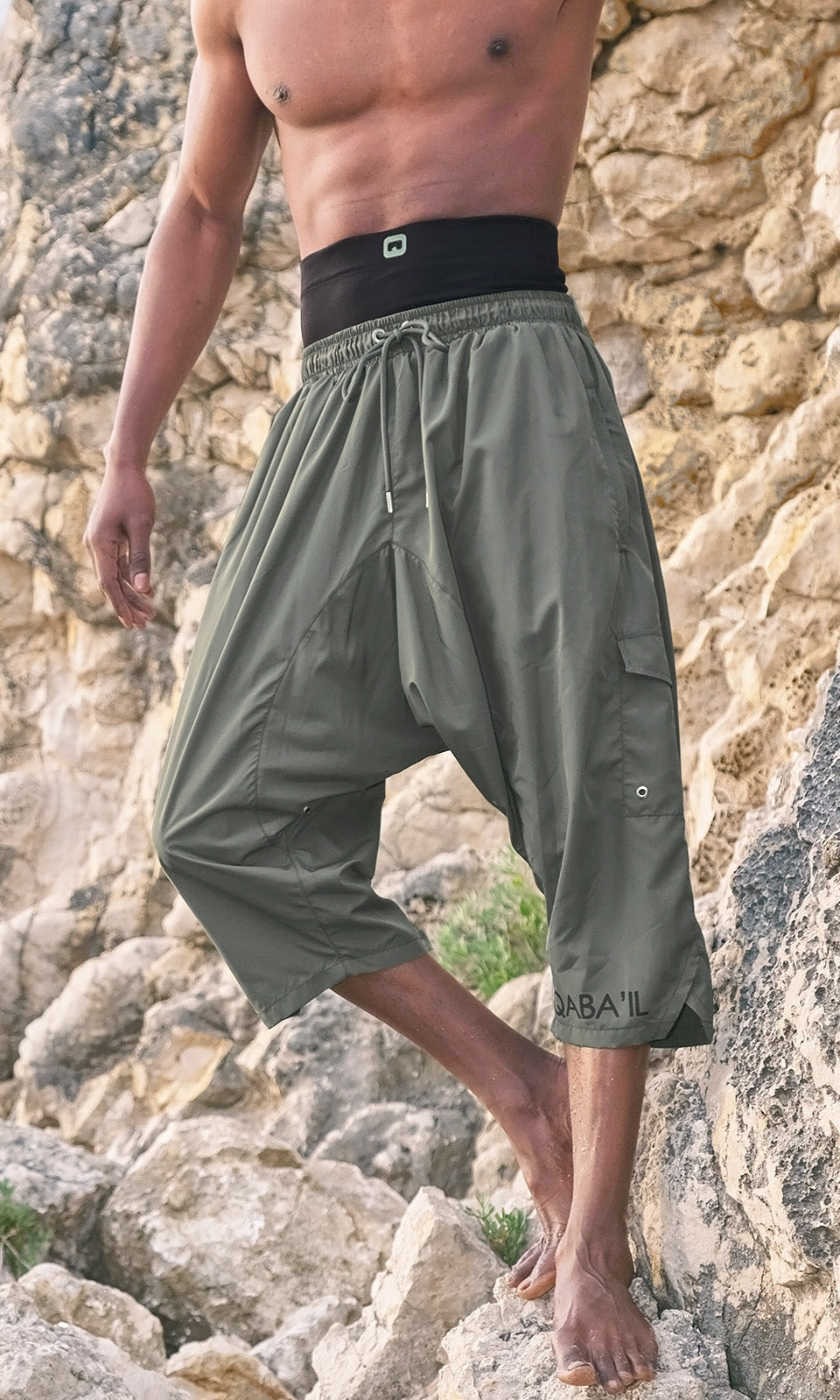 QL Halal Cargo Swim Shorts SB UNI in Khaki