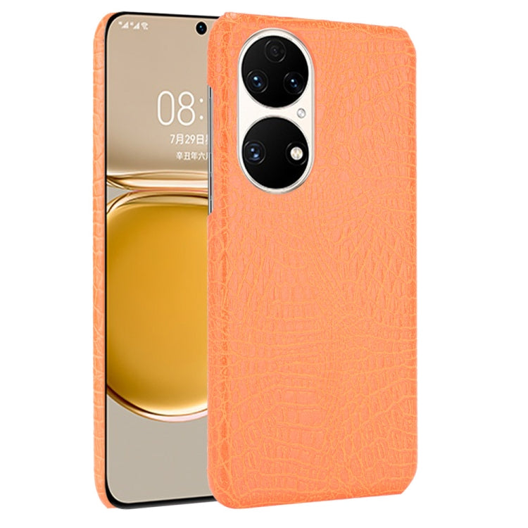 Shockproof Crocodile Texture PC + PU Case, For Huawei P50