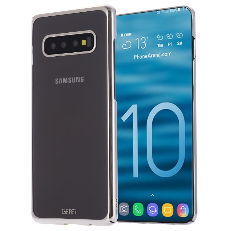 GEBEI Shockproof Plating PC Protective Case, For Galaxy S10e, For Galaxy S10, For Galaxy S10+