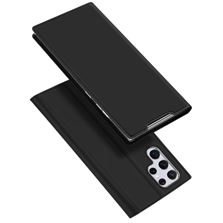 DUX DUCIS Skin Pro Series Horizontal Flip Leather Phone Case with Holder & Card Slots, For Samsung Galaxy S22 5G, For Samsung Galaxy S22 Ultra 5G