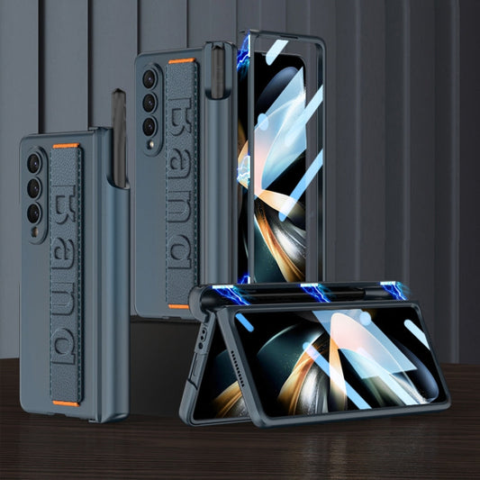 GKK Magnetic Fold Hinge Shockproof Phone Case with Wrist Strap, For Samsung Galaxy Z Fold4