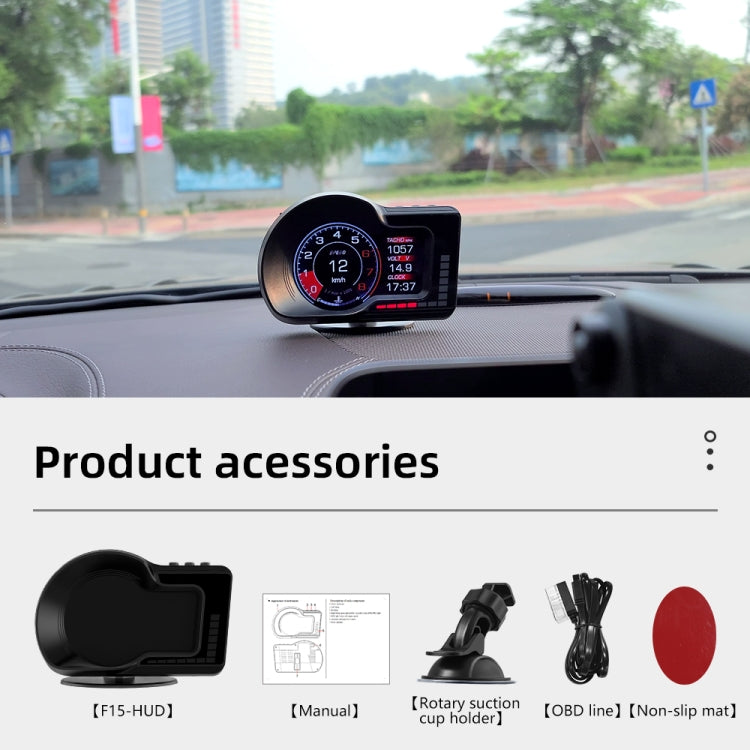 F15 Car High-definition LCD Instrument OBD+GPS HUD Head-up Display, F15
