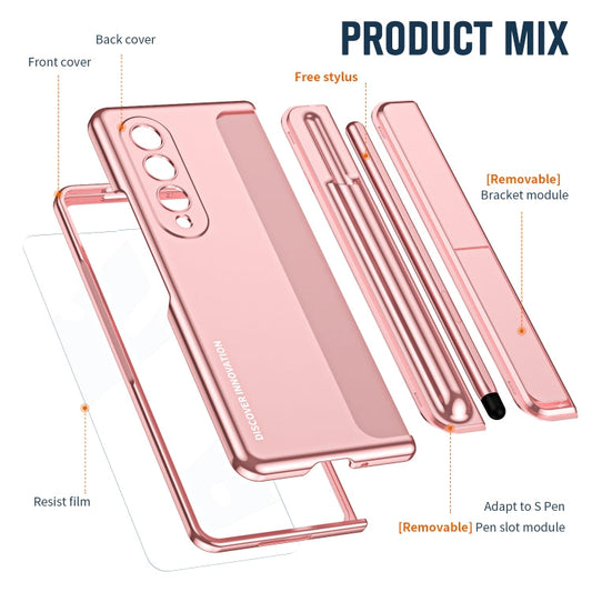 2 in 1 Detachable PC Folding Phone Case with Holder & Pen Slot, For Samsung Galaxy Z Fold4