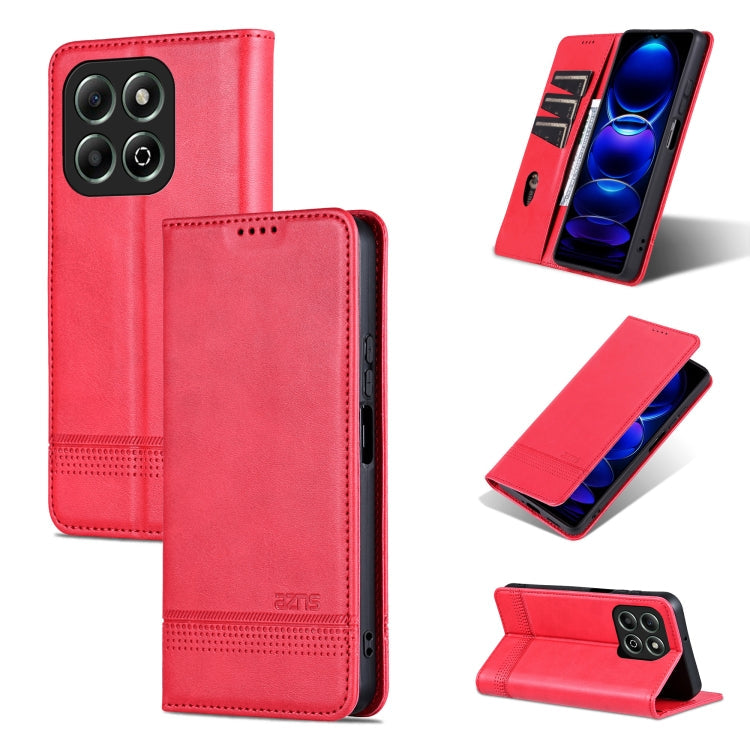 AZNS Magnetic Calf Texture Flip Leather Phone Case, For Honor X60, For Honor X60i, For Honor Play 60 Plus, For Honor X6b