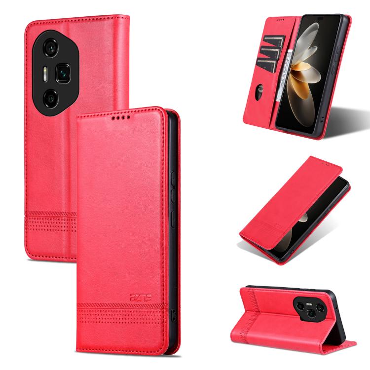 AZNS Magnetic Calf Texture Flip Leather Phone Case, For Honor Play 60, For Honor 400 Global 156.5mm, For Honor 300 Ultra, For Honor 300 Pro