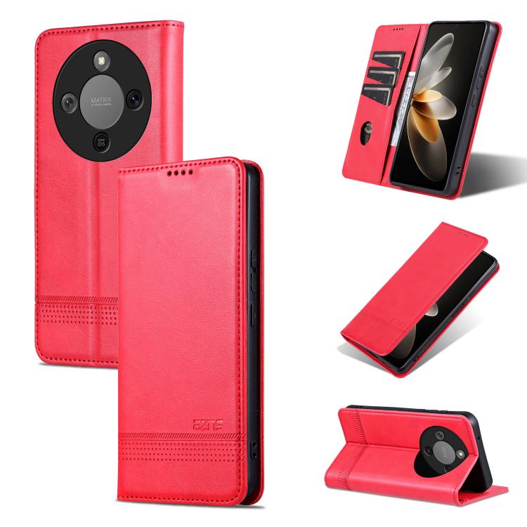 AZNS Magnetic Calf Texture Flip Leather Phone Case, For Honor 600 Lite Global, For Honor Play 10T 5G/400 Smart 5G, For Honor X70 5G, For Honor 400 Pro 5G Global 160.8mm