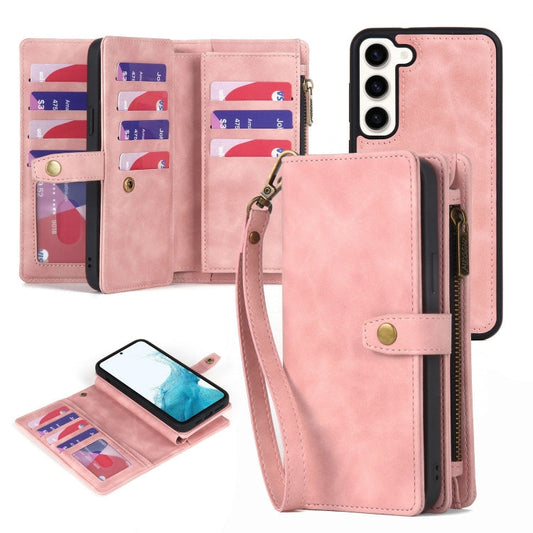 Zipper Wallet Magnetic Detachable Leather Phone Case, For Samsung Galaxy S21 FE 5G, For Samsung Galaxy S20 FE, For Samsung Galaxy S20+, For Samsung Galaxy S10, For Samsung Galaxy S10+, For Samsung Galaxy A12 5G, For Samsung Galaxy A13 5G