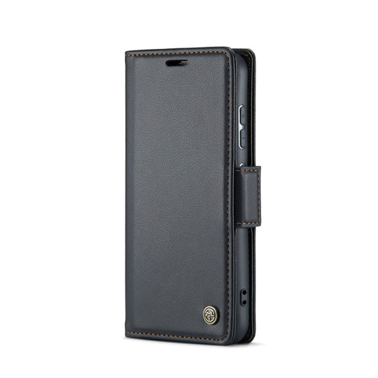 CaseMe 023 Butterfly Buckle Litchi Texture RFID Anti-theft Leather Phone Case, For Samsung Galaxy S24+, For Samsung Galaxy S24, For Samsung Galaxy A05s, For Samsung Galaxy A25 5G