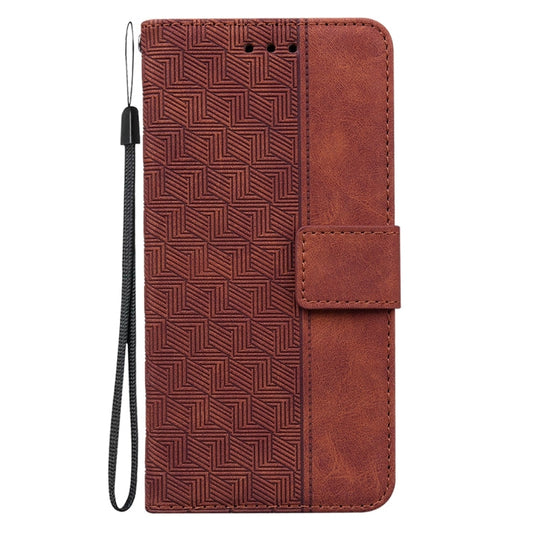 Geometric Embossed Leather Phone Case, For Tecno Spark 10 / Spark 10C