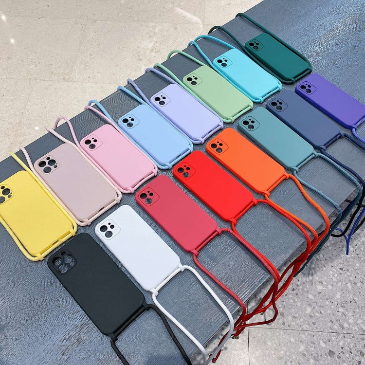 Crossbody Lanyard Liquid Silicone Case, For iPhone 15 Pro