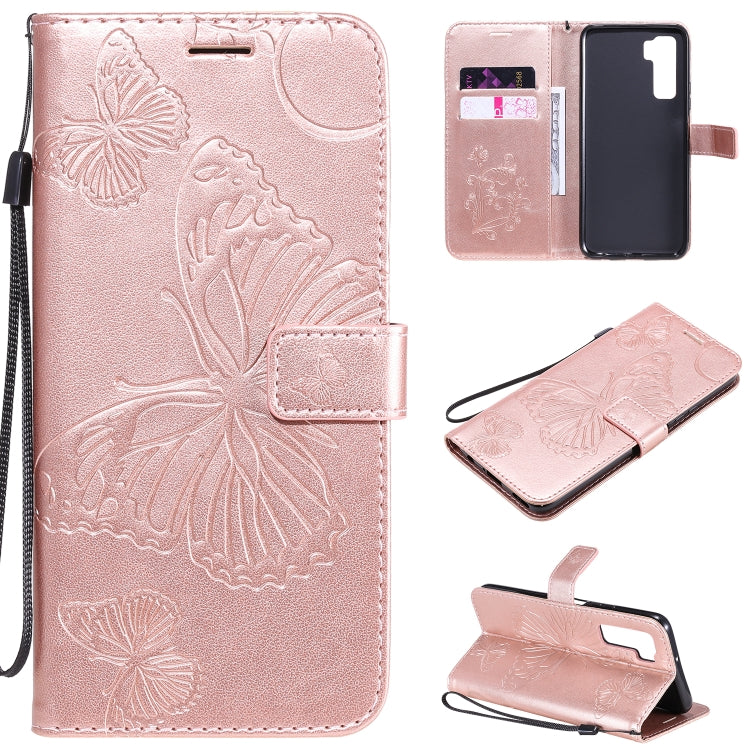 3D Butterflies Embossing Pattern Horizontal Flip Leather Case with Holder & Card Slot & Wallet, For Huawei Nova 7, For Huawei Nova 7 Pro, For Huawei Nova 7 SE / P40 Lite 5G