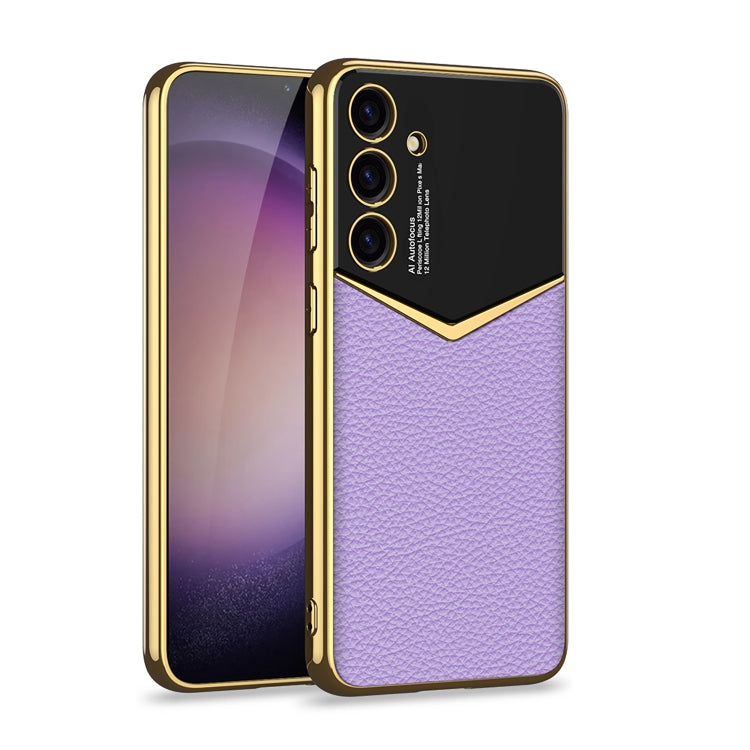 GKK Plating Soft TPU + Leather Full Coverage Phone Case without Pen, For Samsung Galaxy S24 Ultra 5G, For Samsung Galaxy S24 5G