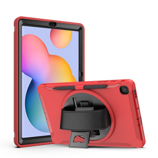 360 Degree Rotation PC+TPU Protective Cover with Holder & Hand Strap & Pen Slot, For Samsung Galaxy Tab S6 Lite, For iPad Pro 12.9 inch (2020), For iPad 10.2