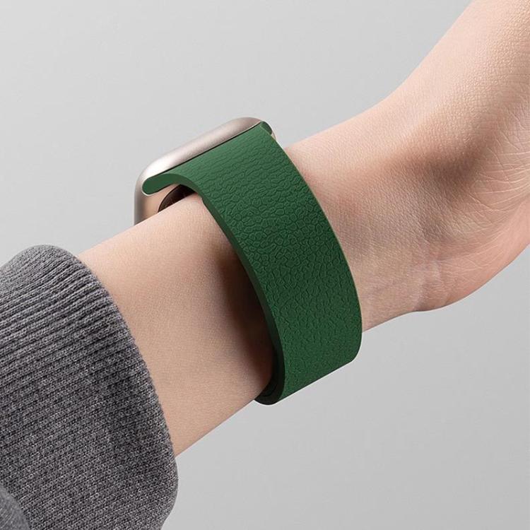 xDfind Litchi Texture Magnetic Silicone Watch Band, For Fitbit Inspire 2 / Ace 3, For Fitbit Charge 4 / Charge 3