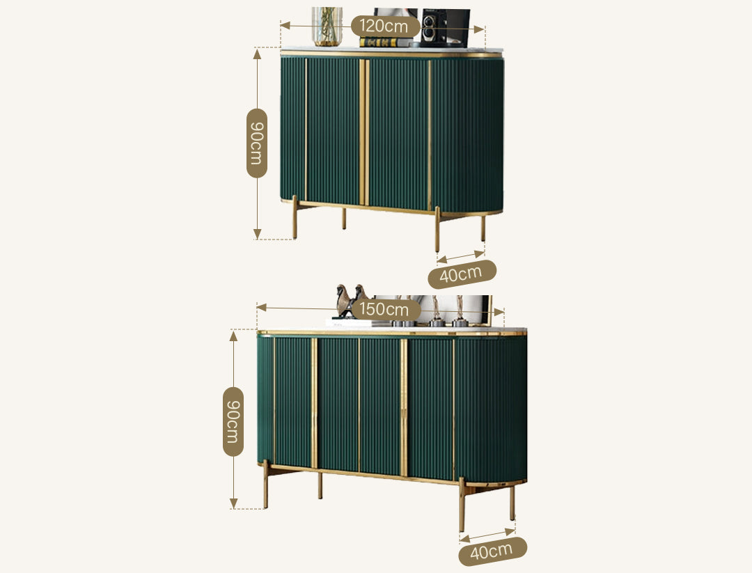 Elec Sideboard, Green & Gold