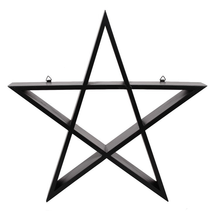 Gothic Gifts Pentagram Wall Art Shelf
