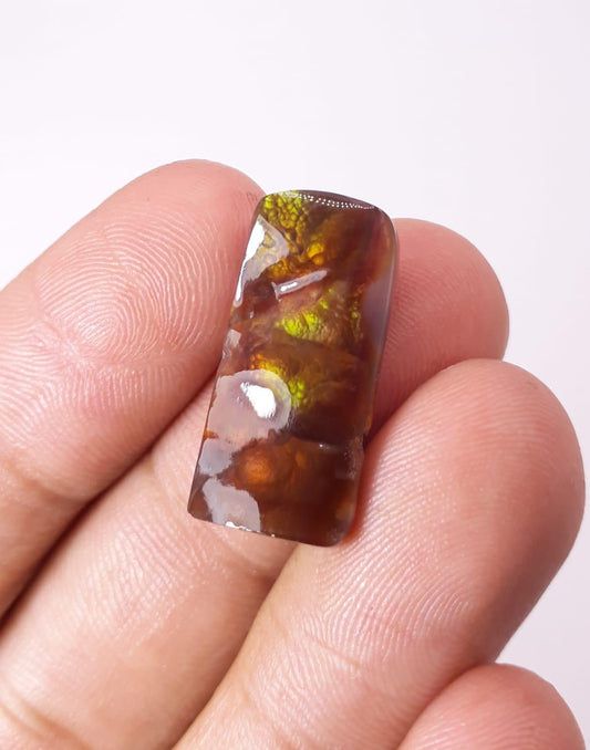 14.6ct Natural Fire Agate, Rare Fire Agate, Carving Fire Agate - Perfect gemstone Gift, Dimensions 21x9mm