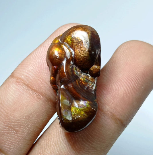 34.1ct Rare Colorful Fire Agate - Dimensions 31x16x9mm