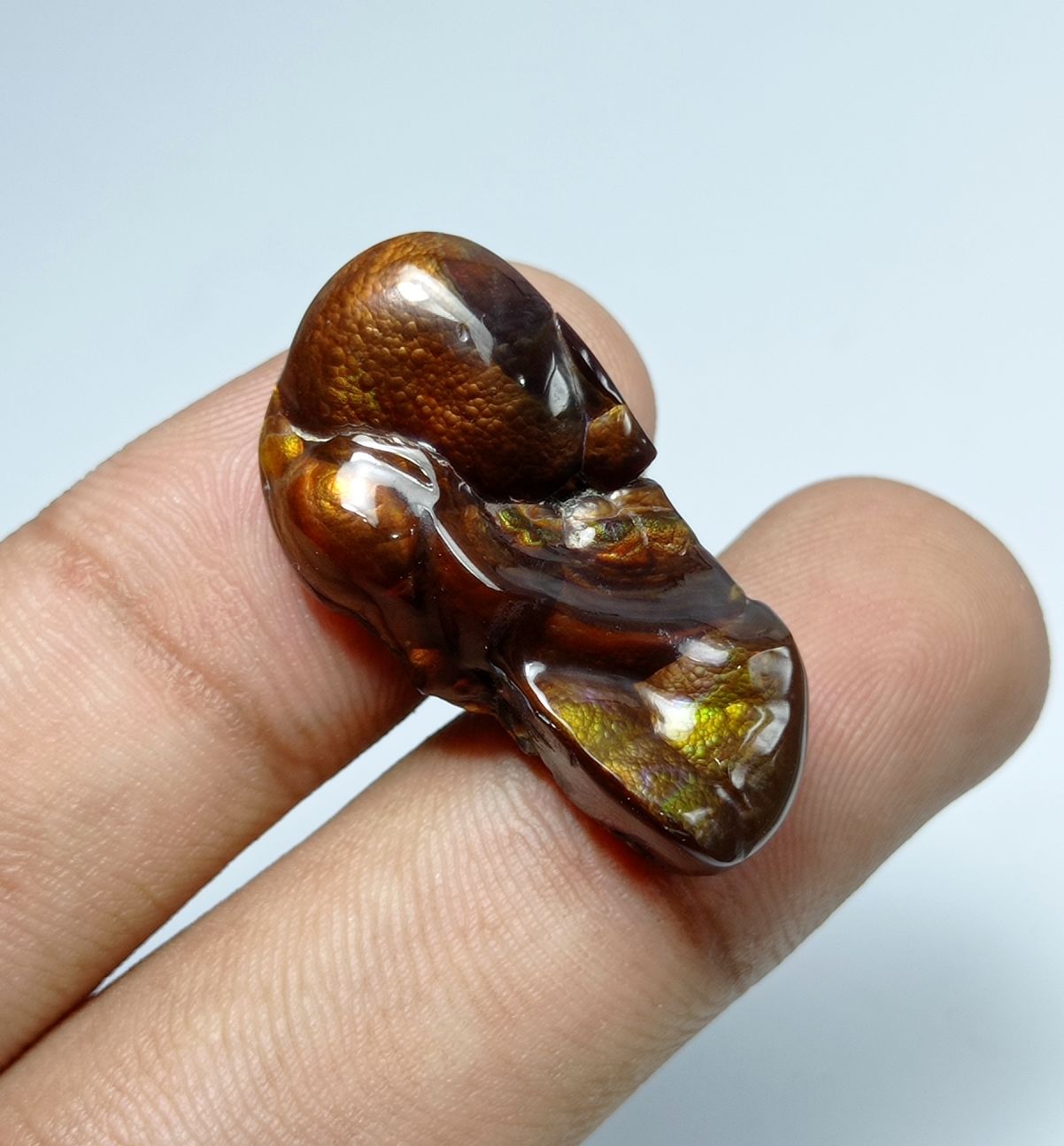 34.1ct Rare Colorful Fire Agate - Dimensions 31x16x9mm