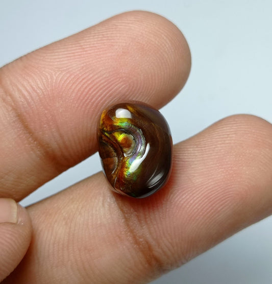 10ct Unique Rainbow Mexican Fire Agate - Dimensions 14x10x8mm