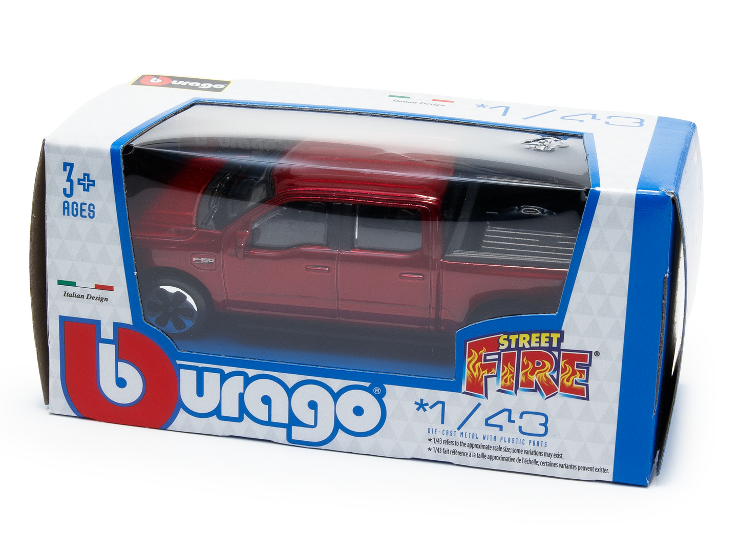 Ford F-150 Lightning 2022 red - 1:43 Scale Toy Pickup